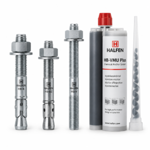 HALFEN HB cheminiai ir mechaniniai inkarai